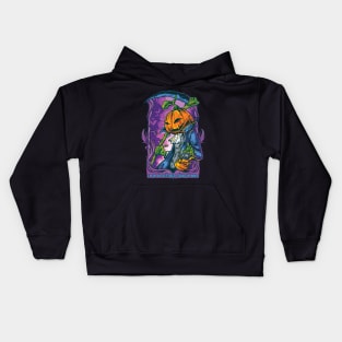 Halloween Pumpkin: October Frame In Mind Kids Hoodie